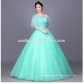 Ball Gown Long 2017 Mint Green Quinceanera Dresses Sweetheart Bodice Prom Dress